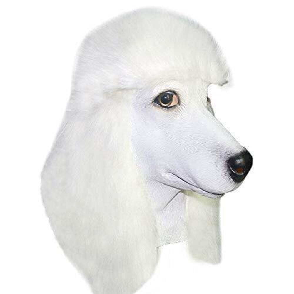 6032 Poodle Head Dog Mask Adult Realistic Animal Latex Halloween Cosplay